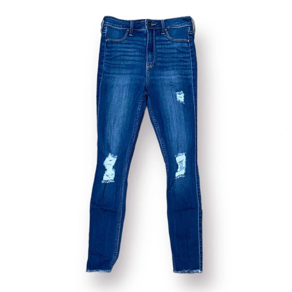 Hollister ultra high-rise ripped jean leggings. Size 7r 28w - Picture 3 of 4